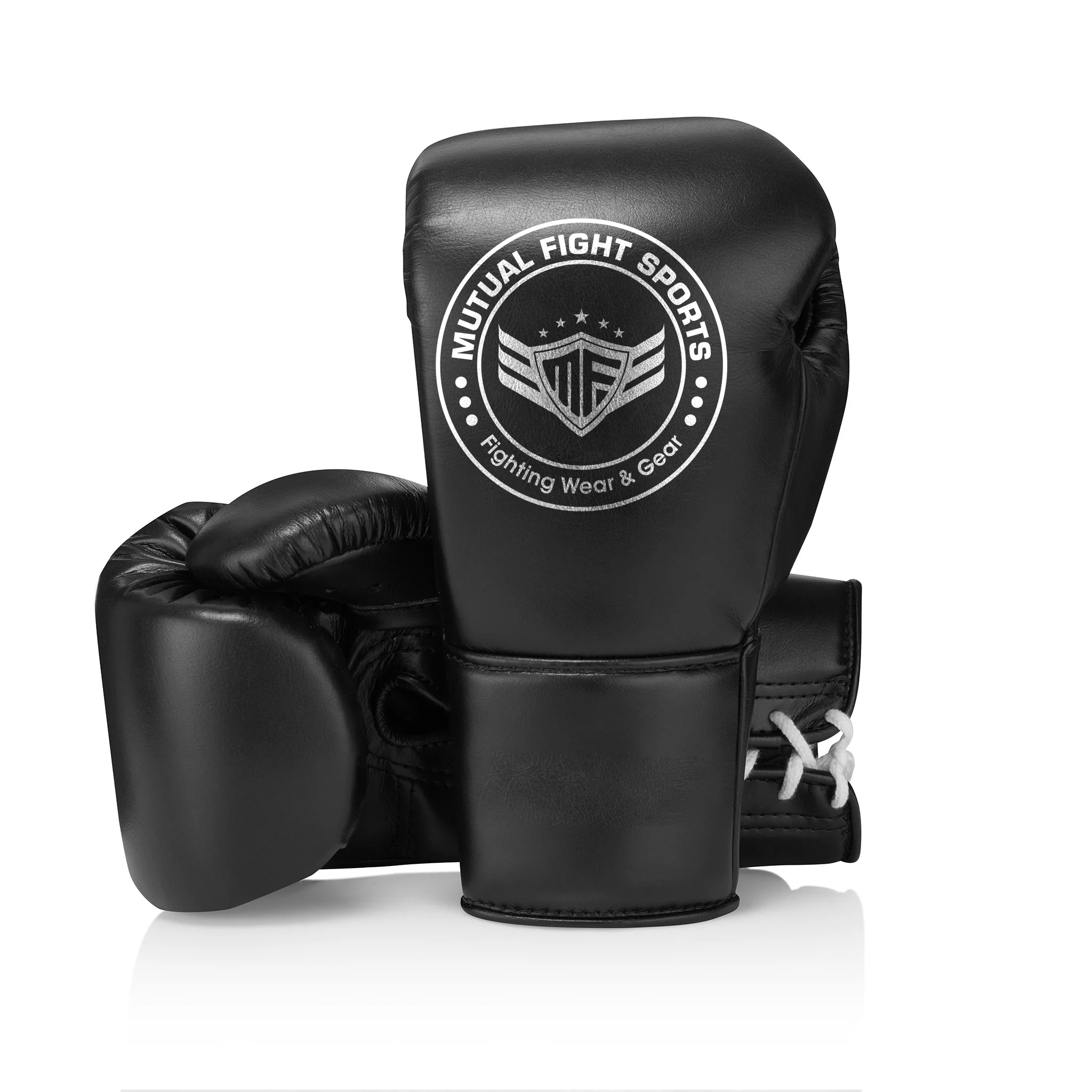 MSG-205_Lace_Sparring_Gloves_Black_Front