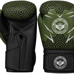 Olive Green Hexagon Pro Training Boxing Gloves